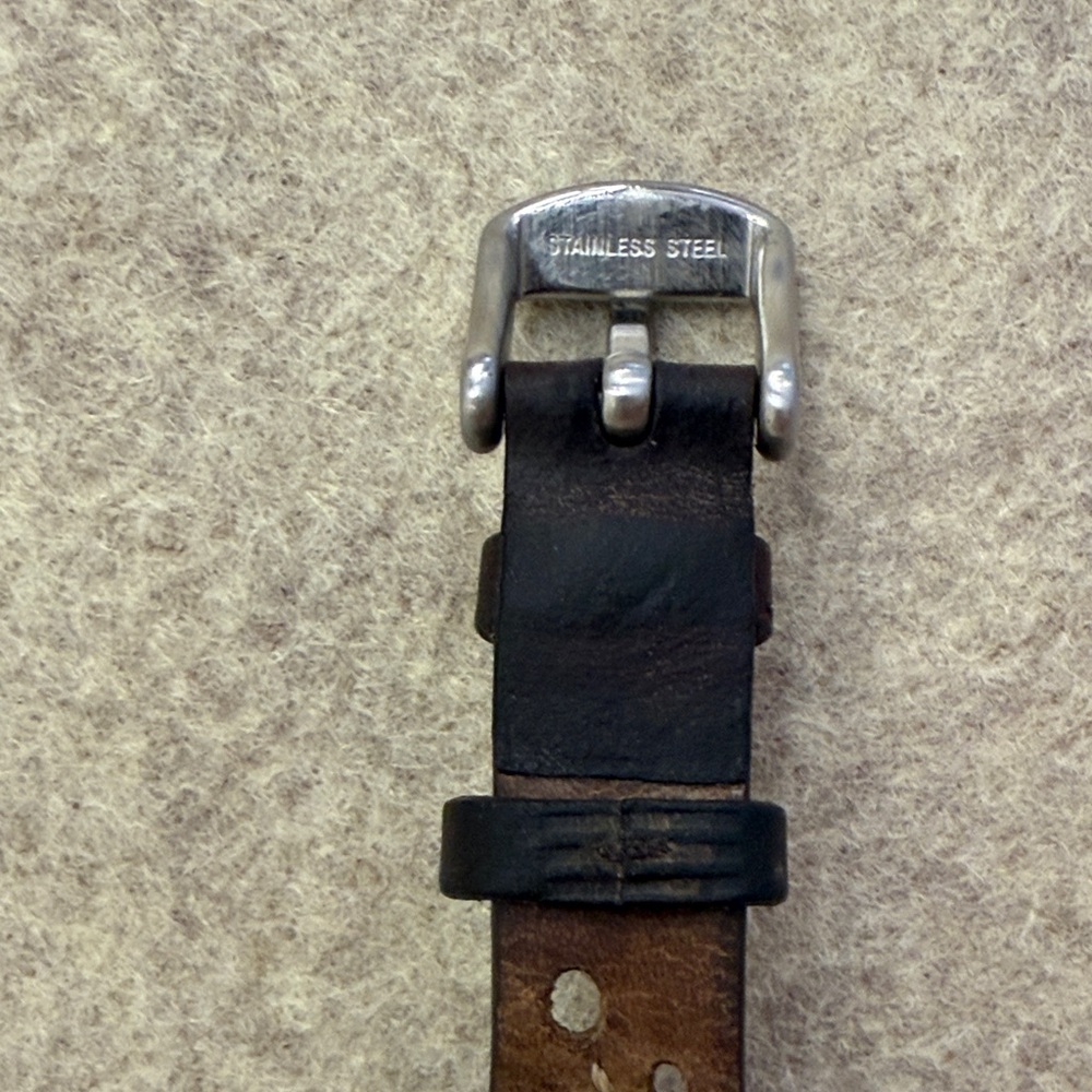 Fossil Dark Brown Leather Watch with Light Pink Dial - Picture 7 of 8